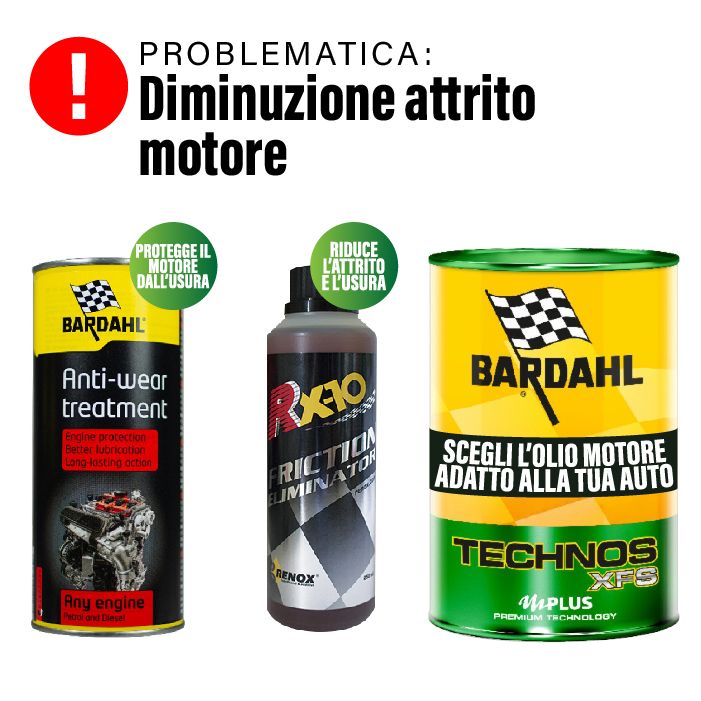 BARDAHL ENGINE ANTIWEAR TREATMENT 400ML + OLIO MOTORE + RX10