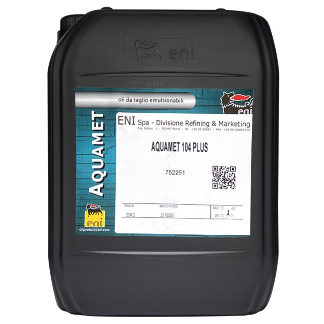 Cod. 752251 - ENI AQUAMET 104 PLUS LUBRIFICANTE EMULSIONABILE - 20LT