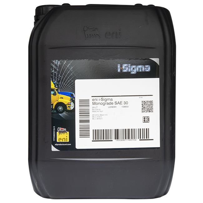 Cod. 108850 - ENI I-SIGMA MONOGRADE SAE 30 20LT