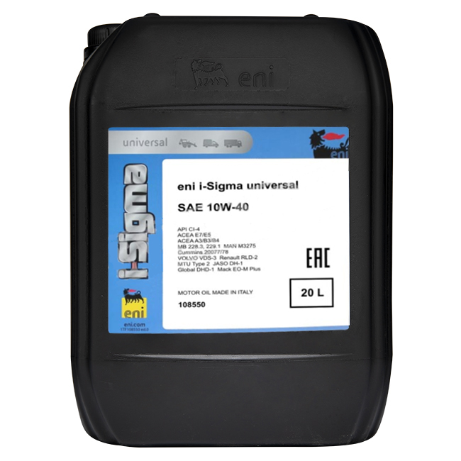 Cod. 108550 - ENI I-SIGMA UNIVERSAL 10W40 - 20LT