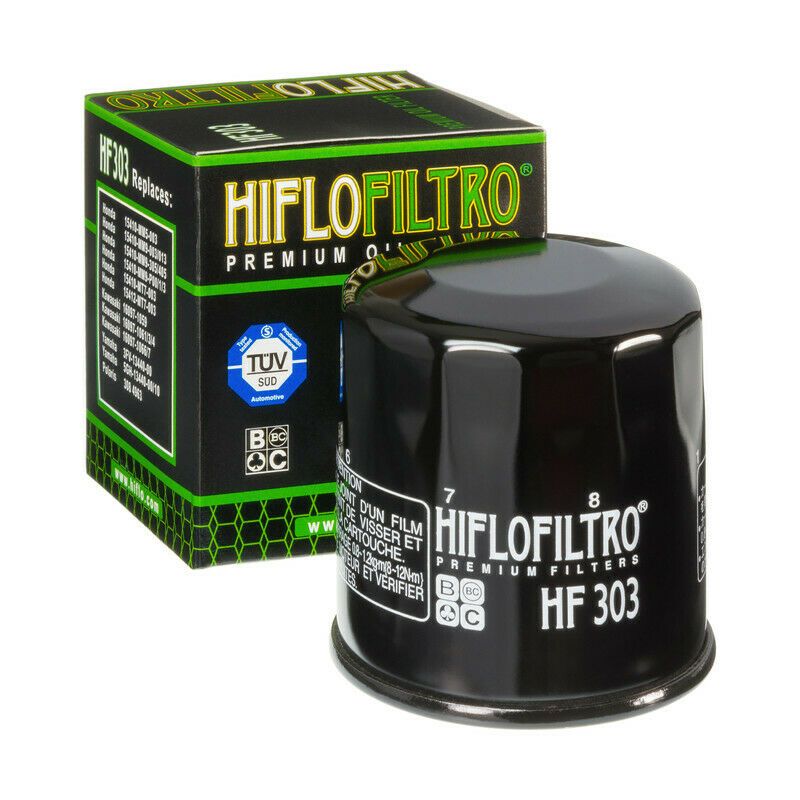 Cod. HF303 - FILTRO OLIO HIFLO HF303 NERO YAMAHA - POLARIS - KAWASAKI - HONDA - BIMOTA - APACHE
