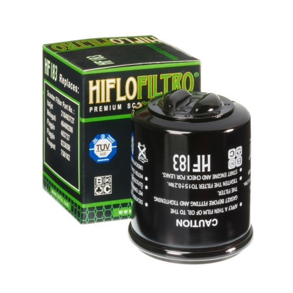 FILTRO OLIO HIFLO HF183 - ADIVA - APRILIA - BENELLI - DERBI - GILERA - ITALJET - MALAGUTI - PEUGEOT - PIAGGIO