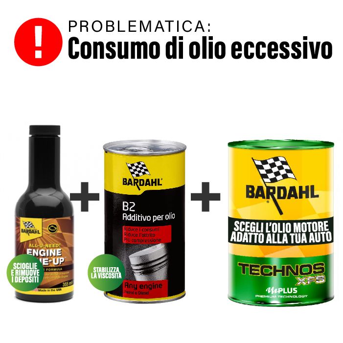 KIT ADDITIVO B2 OIL TREATMENT + BARDAHL ADDITIVO ENGINE TUNE UP + OLIO MOTORE