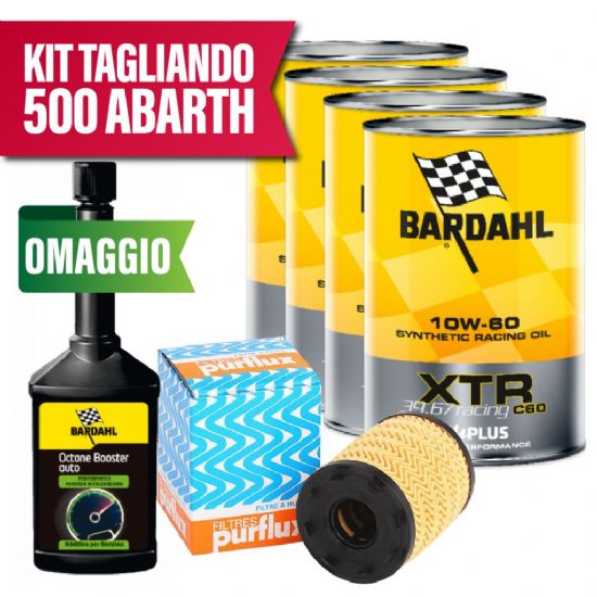 KIT TAGLIANDO 500 ABARTH BARDAHL XTR 10W60 C60 RACING 39.67